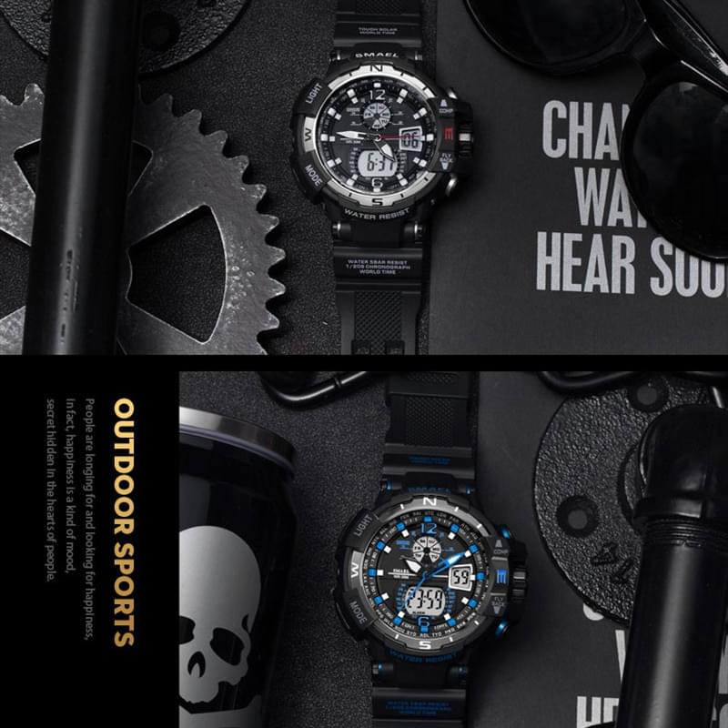 SMAEL 1376C – Reloj Deportivo Digital con Doble Pantalla para Hombre