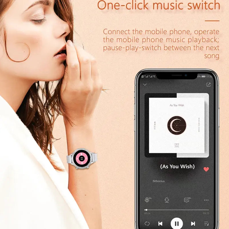 M3 Pulsera Inteligente para Mujer con Recordatorio de Ciclo y Música